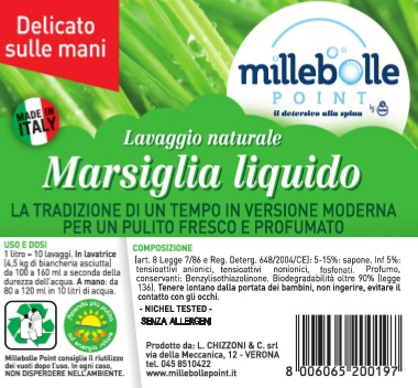 Detersivo alla spina - mille bolle - RIE Crema - Lavatrice e bucato a mano Marsiglia liquido